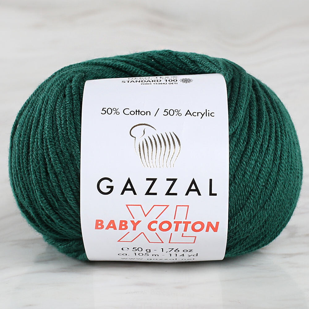 Gazzal Baby Cotton XL Koyu Yeşil Bebek Yünü - 3467XL